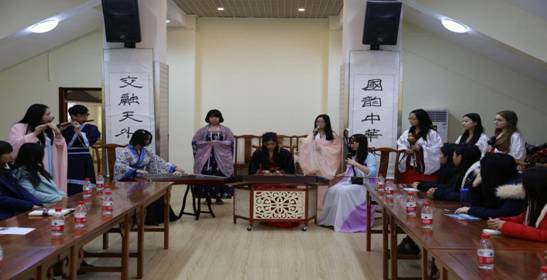 学院国韵民乐坊为天津市思政评估专家表演